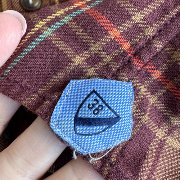 Cremieux Button Down Men Large Red Plaid Long Sleeve Reinforced Elbow luxury - Picture 4 of 11